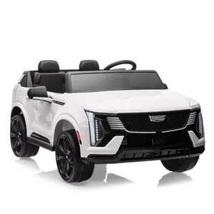 GARVEE Licensed 24V Rechargeable Battery Cadillac 2-Seat 4-Wheel Kids Ride-On Toy - Shock Absorption, Smooth Start, Remote Mode, Music Player, LED Lights, Metal Frame, Authentic Look, Indoor/Outdoor Vehicle