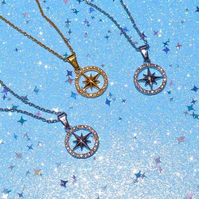KPOP Compass Necklace