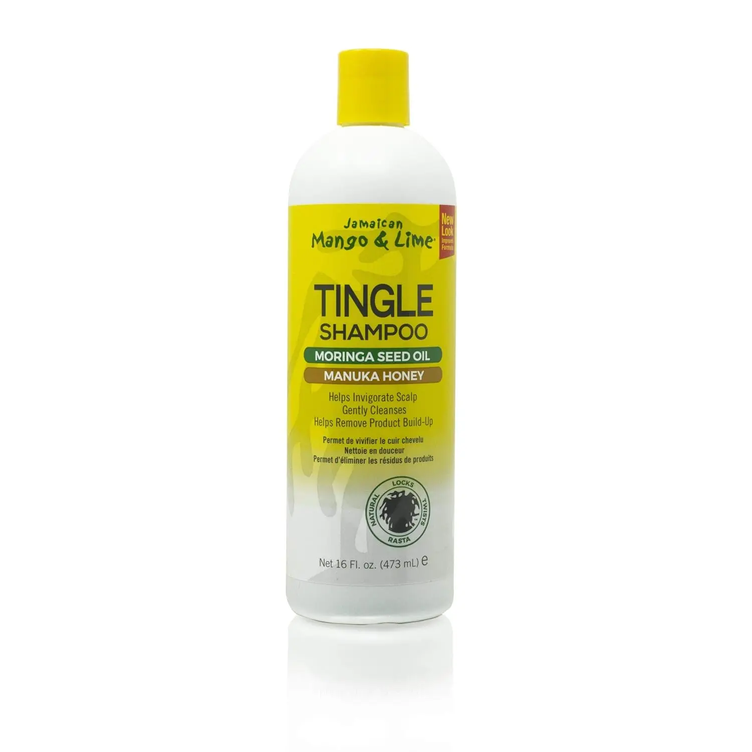 Jamaican Mango & Lime Tingle Shampoo, Nourishing Liquid Haircare Cleanser with Natural Remedies to Massage Scalp & Support Healthy Hair for Adults, 16 Oz, Single, Paraben-Free, Full Sized Shampoo, Natural Ingredients, Scalp Care, Anti-Itch