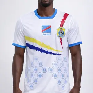 Congolese Jersey. DRC soccer jersey. RDC. Leopards Congo shirt vareuse congolais football. Previous season . Clearance item . Priced cheap $29.99. WHITE. Size Medium/Large