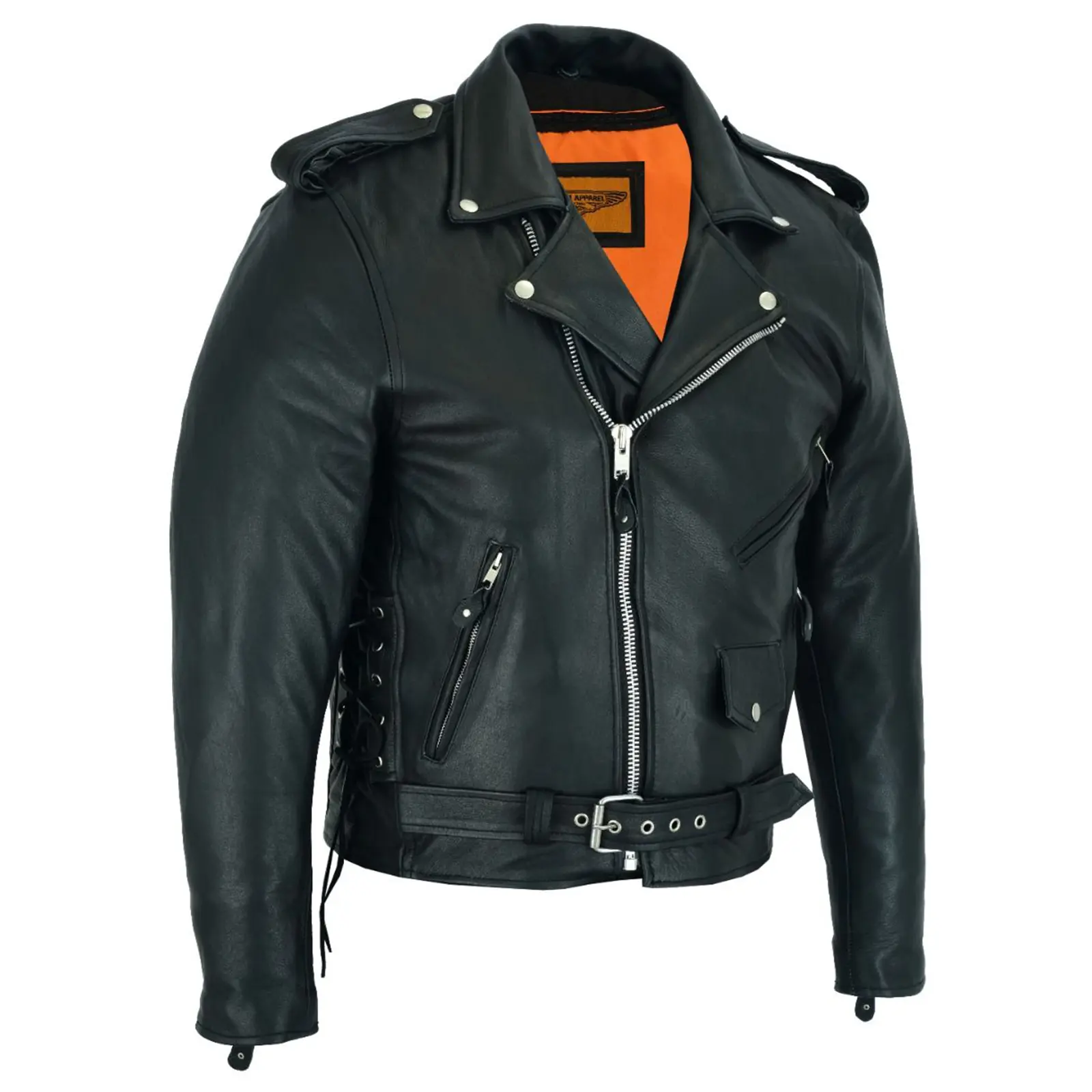 Dream Apparel Leather Motorcycle Jacket for Men Moto Riding Classic Biker Jacket