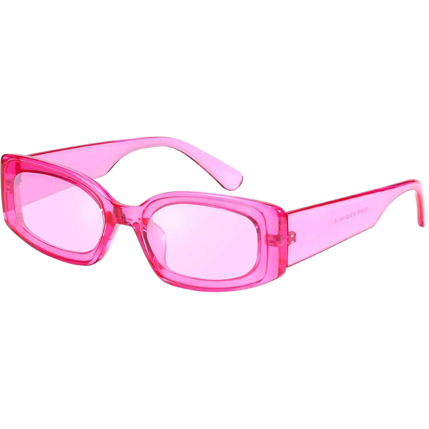 EyeconicFinds Retro Rectangle Sunglasses Women Men Vintage 90s Small Glasses Thick Narrow Fashion Y2K Plastic Glasses B2462
