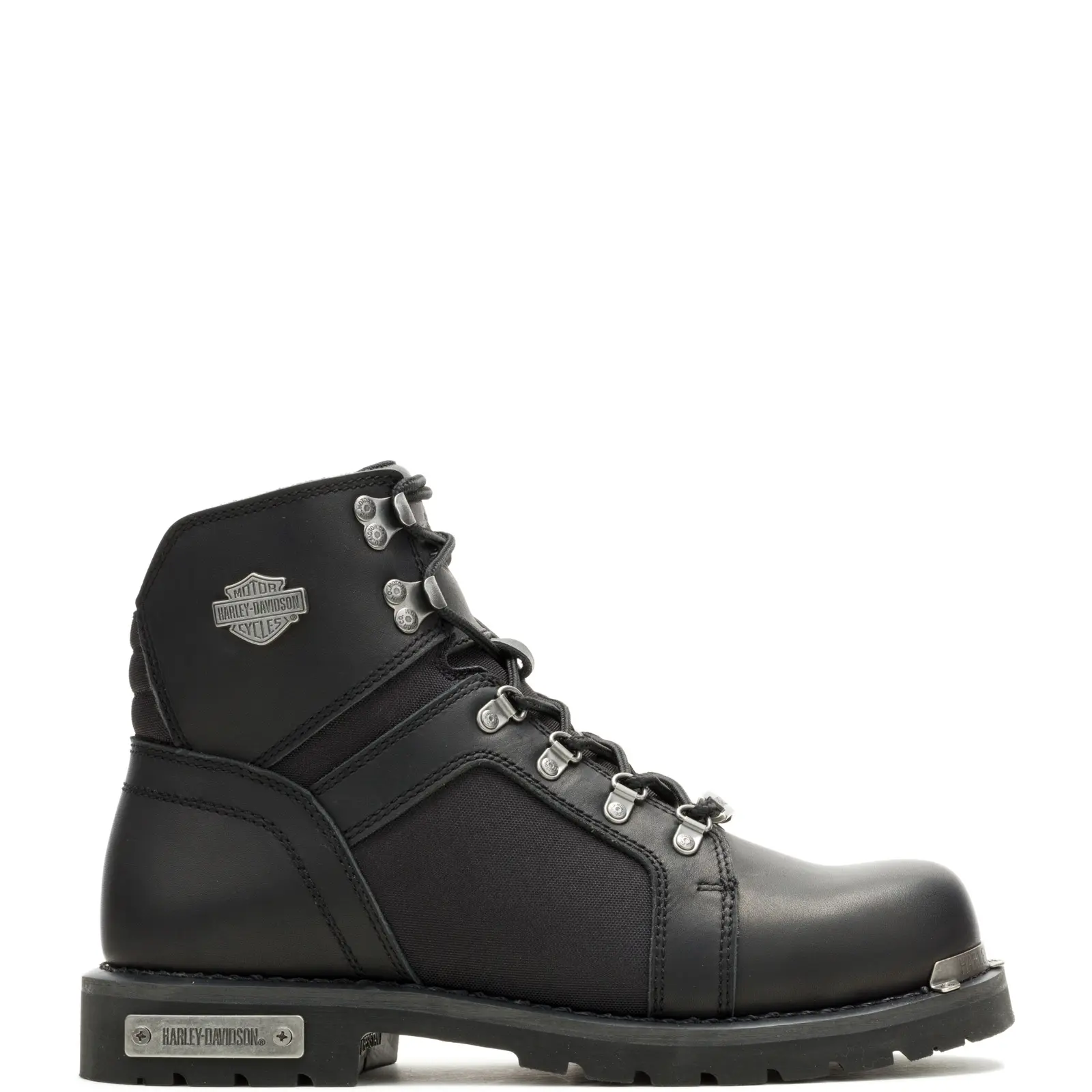 Harley-Davidson Edgefield D93885 Mens Black Leather Motorcycle Boots