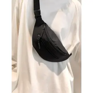 Men's Simple Style Solid Zipper Sling Bag, Casual Sportive Fanny Pack, Belt Bag, Fashionable Casual Matching Chest Bag for Daily Use(Sheet)