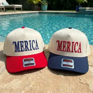 Merica Embroidered Trucker Hat, 4th Of July Merch, Independence Day Gift, 4th Of July Hat