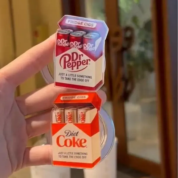 Retro Soda Carton Magnetic Phone Grip & Kindle Grip, Cute Cola Can Phone Holder Stand, Vintage Drink Accessory, Soda Lover Gift