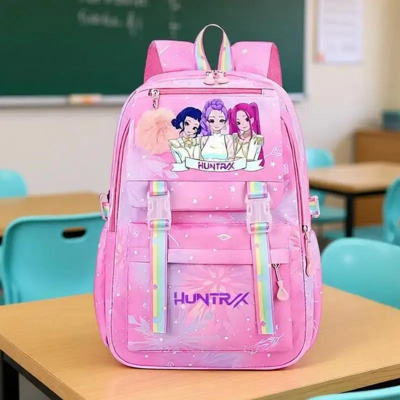 K-Pop Demon Hunters Waterproof Large Capacity Backpack for Women Girls Daypack Lightweight Schoolbag Casual Travel Knapsack