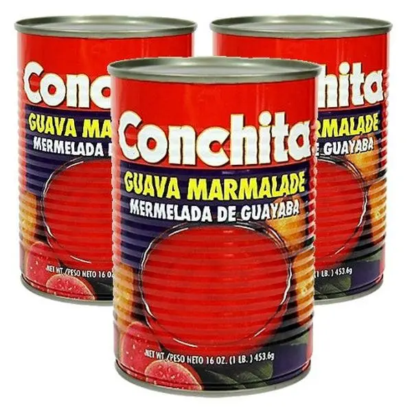 Conchita Traditional Creamy Sweet Guava Marmalade with Cream, 16oz Ambient-Temperature Jarred Pantry Food, Pack of 3
