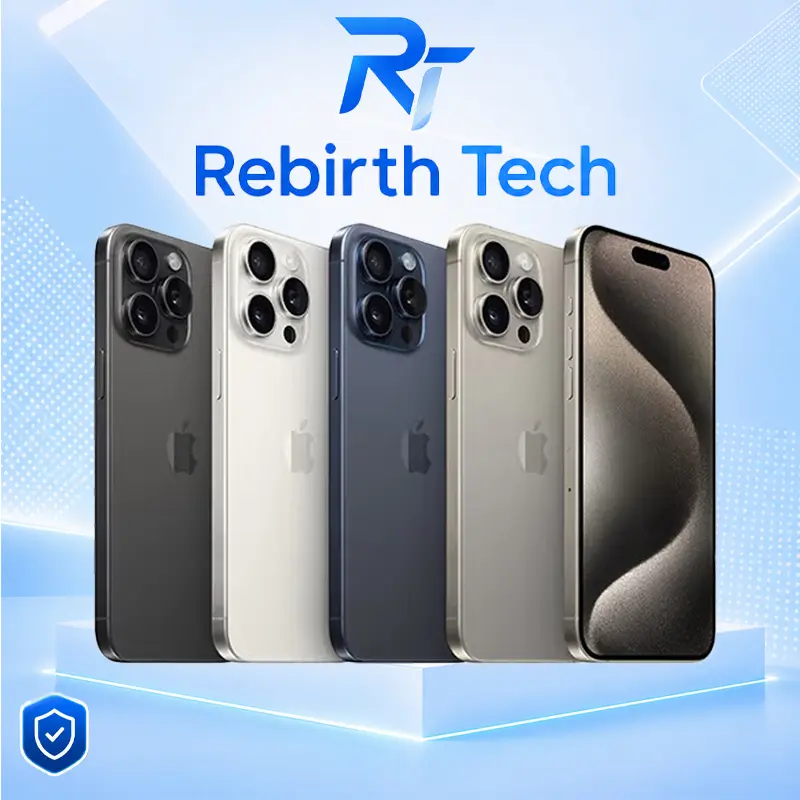 Refurbished iPhone 15 Pro (Unlocked)-Excellent Condition with 1 Year Warranty - Rebirth Tech