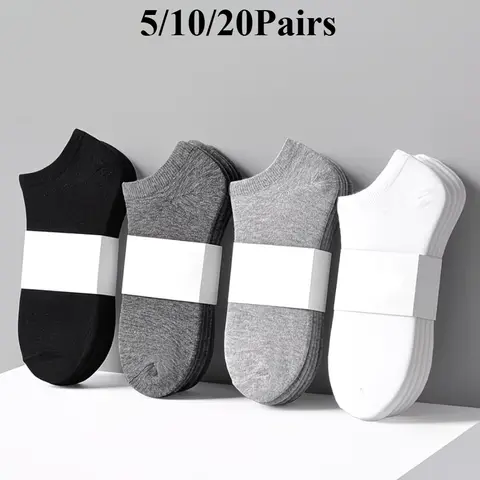 Women's Solid Minimalist Low-Cut Ankle Socks - Spandex, Polyester, Breathable, Durable, Machine Washable, All Seasons, Black-10pairs, Fit for Casual Daily Wear, Outdoor Use - Basic Multipack Gift Socks