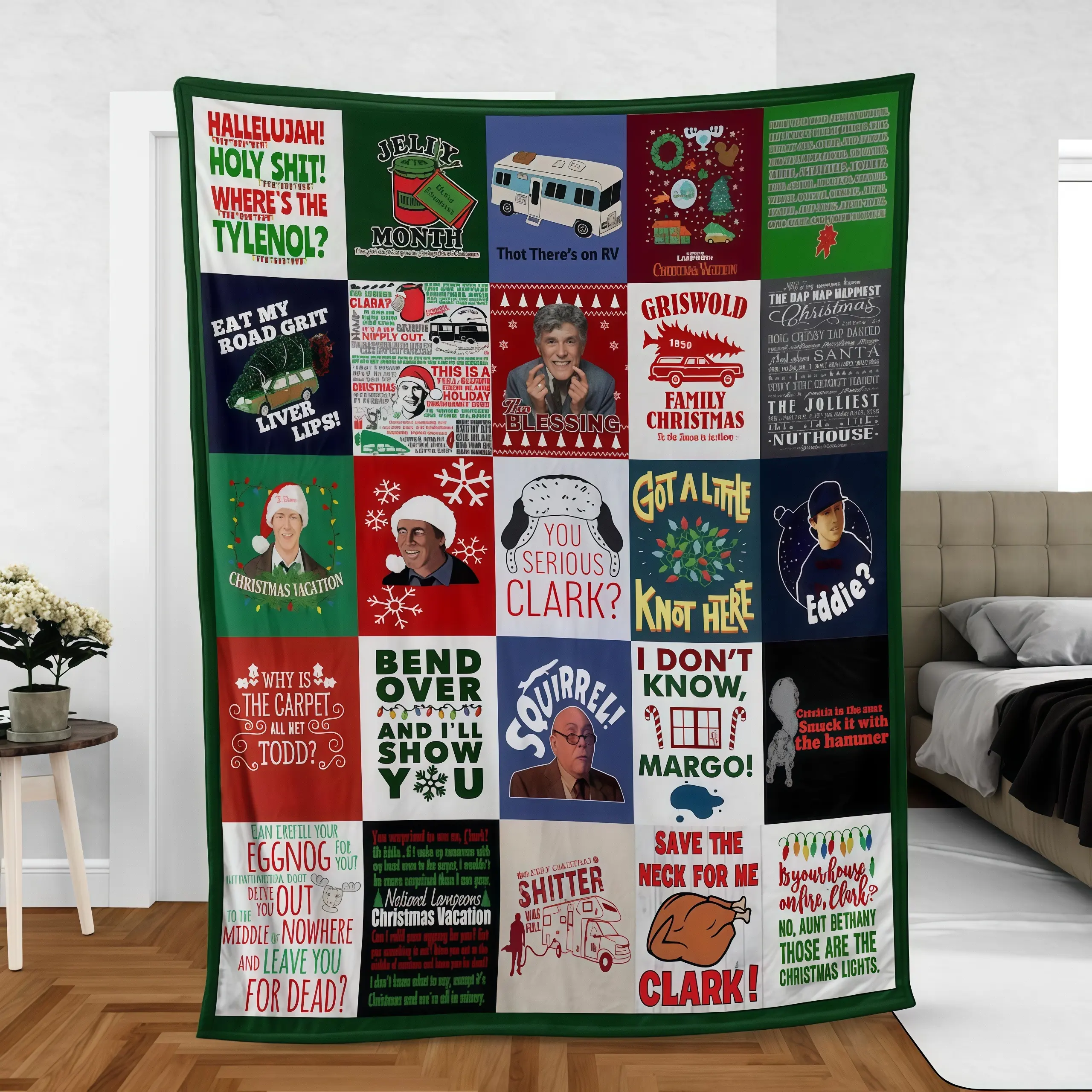 Christmas Vacation PREMIUM Blanket Griswold Family Clark Griswold National Lampoons Mink Sherpa Super Soft Decorative for Sofa Bedroom Gift Sizes 60*80 30*40baby 40*50kids 50*60