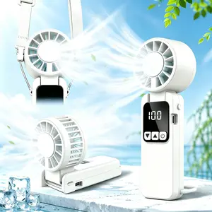 【DealsForYou】Turbo Handheld Fan – 199-Speed 6000mAh Super Powerful Rechargeable USB Cooling Beast, LED Display Foldable Mini Air Conditioner, Instant Ice-Cool Relief for Summer Heat, Travel & Outdoor Survival,summerwins