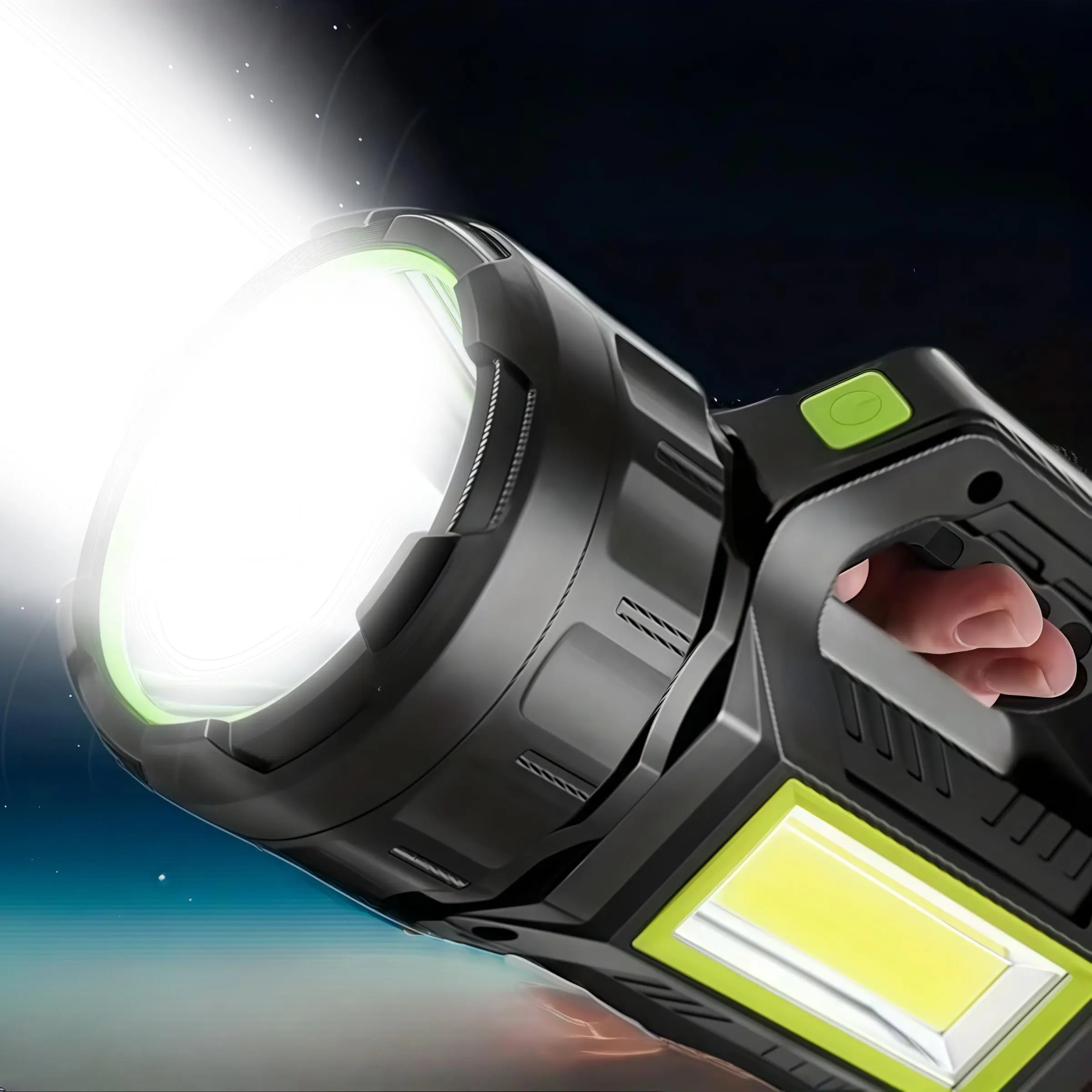USB Rechargeable High-power Solar-powered LED Camping Light, Tactical Handheld Flashlight, Super Bright Flashlight, Powerful Flashlight, Perfect for Emergencies, Hiking & Outdoor Adventures, High Power Flashlights, Emergency Flashlight