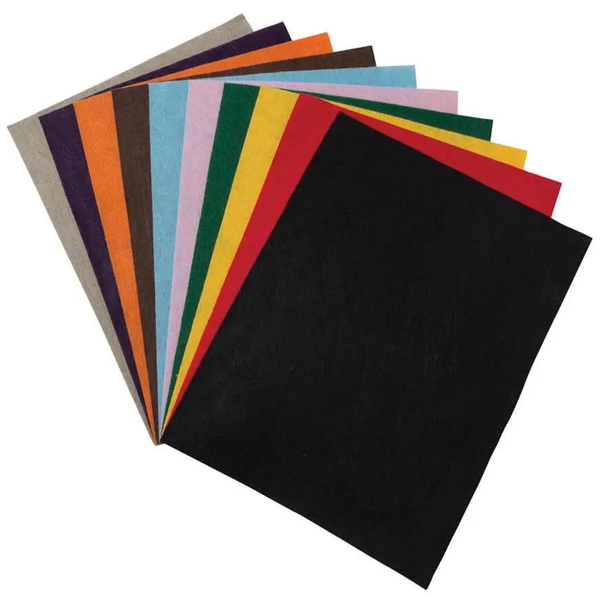 Creativity Street 12 Pack Felt Sheets, 9" x 12", Assorted Colors