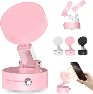 Vacuum Magnetic Suction Phone Holder, 2025 New Magnetic Suction Phone Mount, Foldable Portable Double-Sided Vacuum Magnetic adsorption Adjustable Mobile Phone Holder for All Phones