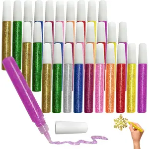 10/30 Pack Washable Glitter Glue Stick Set, DIY Arts & Crafts Glitter Pens, Glitter Glue Gel Pens for Art Projects, Grad Caps Assorted Colors Glue Stick, Decorating Supplies, Crafting Supplies, Glitter Sticks