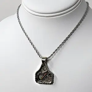 CUSTOM SMALL Cow Tag Necklace Handmade (Ships in 4 to 6 weeks) Unisex