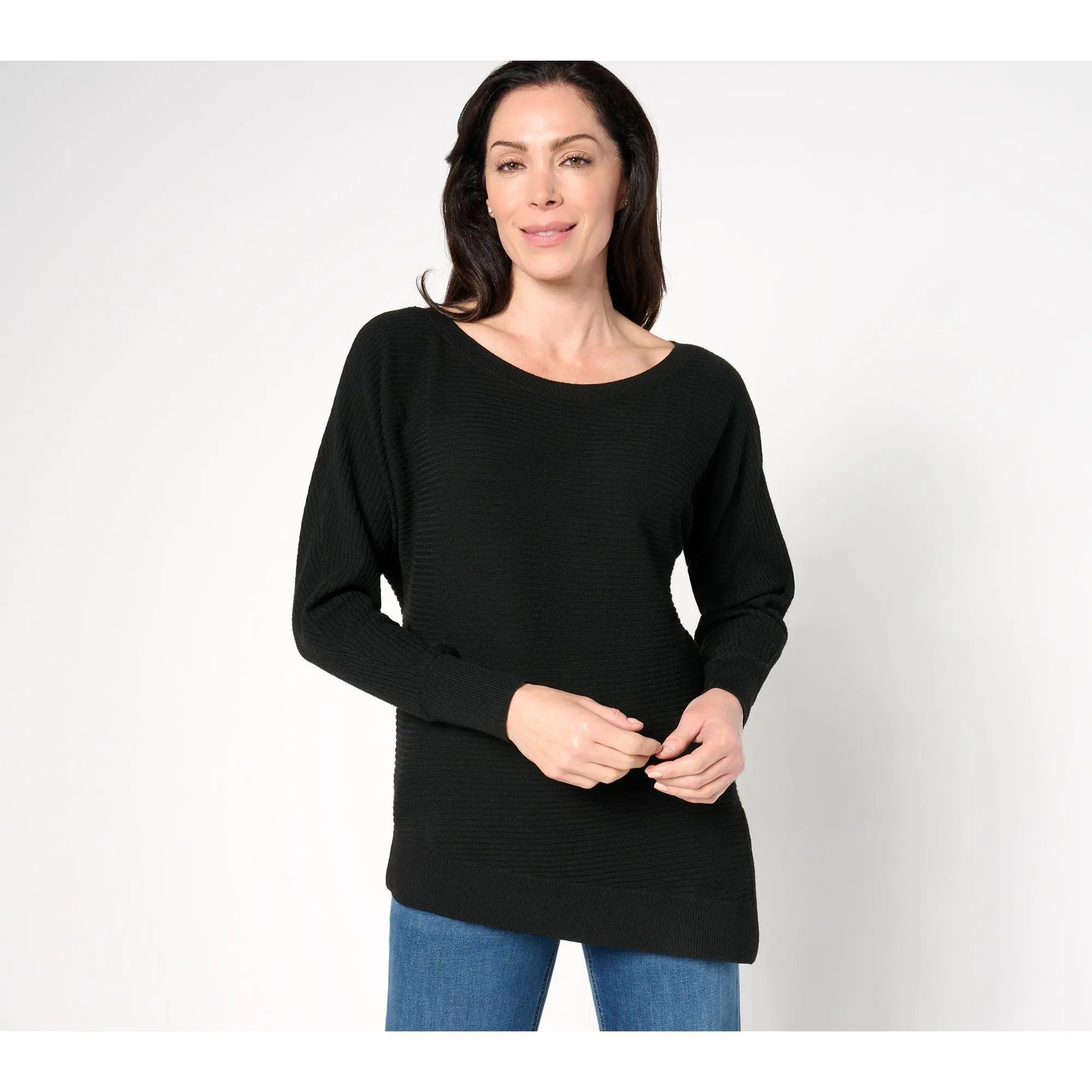 Studio Park x Amy Stran Asymmetrical Hem Sweater