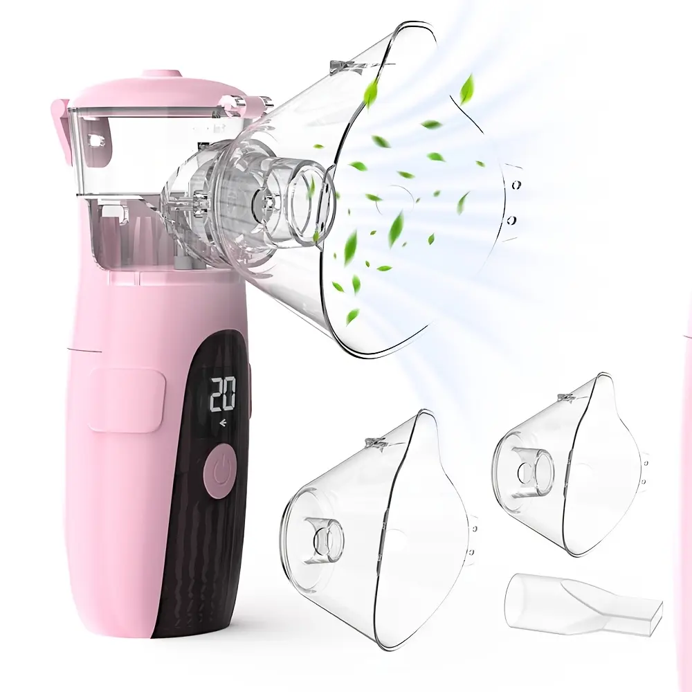 Portable Nebulizer for Adults, Rechargeable USB-C Handheld Mesh Nebulizer with Digital Display, with Self-cleaning, USB-C Charging, And Compact Design
