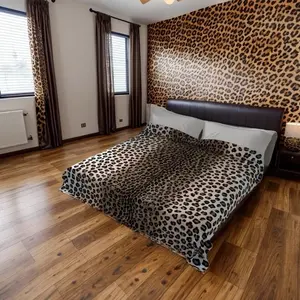 Cheetah Print 77 13lb Heavy Duty Blanket - Perfect for a Cozy Night