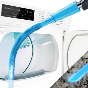 Dryer Vent Cleaner Kit - Flexible Dryer Lint Vacuum Hose Attachment - Lint Remover Compatible with  Vacuum Cleaner Laundry Room (Blue)