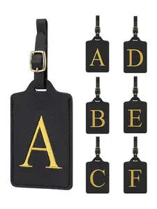 Personalized Luggage Tag, Leather Suitcase Label, Cruise Baggage Tag, Unisex Letter Tags, Casual Style, All Seasons, Stylish Backpack Charm