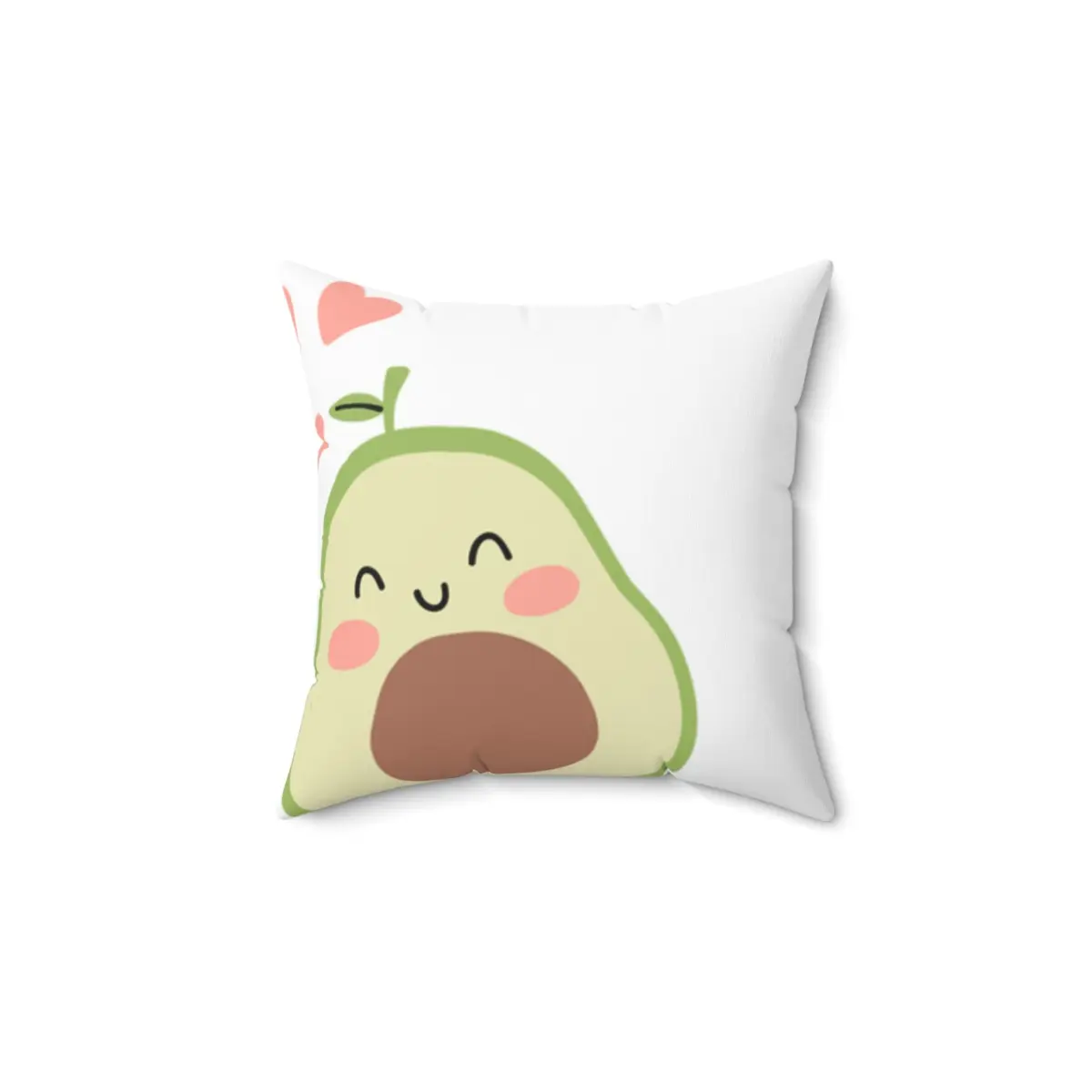AVOCADO Faux Suede SQUARE PILLOW With Concealer Zipper - Double Sided Print Indoor Pillows