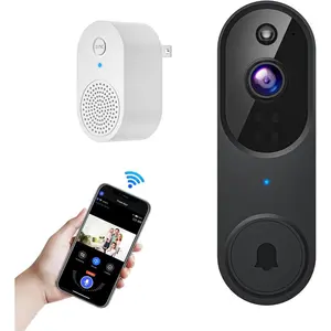 Video Doorbell Camera with Two Way Audio, AI Motion Detection, Night Vision and Cloud Storage, 2.4G  only
