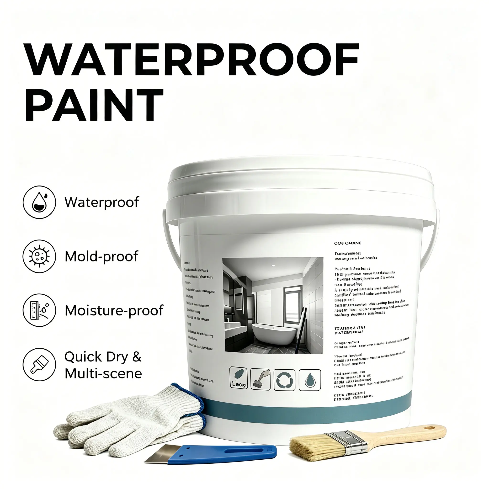 Transparent Waterproof Coating Repair Kit - Flexible Film Sealant for Exterior Walls, Tiles/Concrete Surfaces, Moisture-Proof Invisible Adhesive with Easy Application