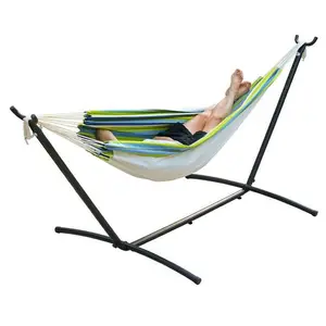 Algoma  Portable Hammock with Stand & Carry Bag, Blue & Green