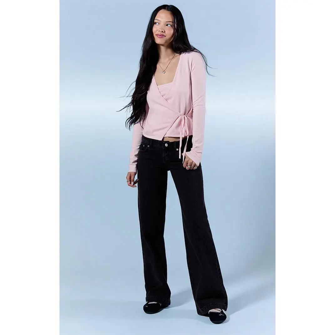 Pacsun Women's Kaia Ultimate Low Rise Baggy Jeans Black