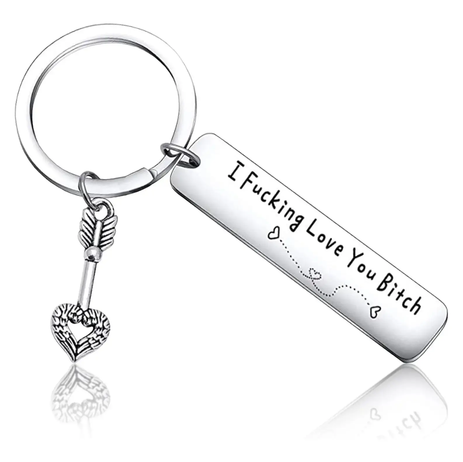 Stainless Steel Keychain for Women, Funky Engraved Friendship Charm, Rust-Proofed Birthday Gift Idea for Best Friend, Birthday Gift Ideas, Keychains For Women, Custom Engraving Keychains