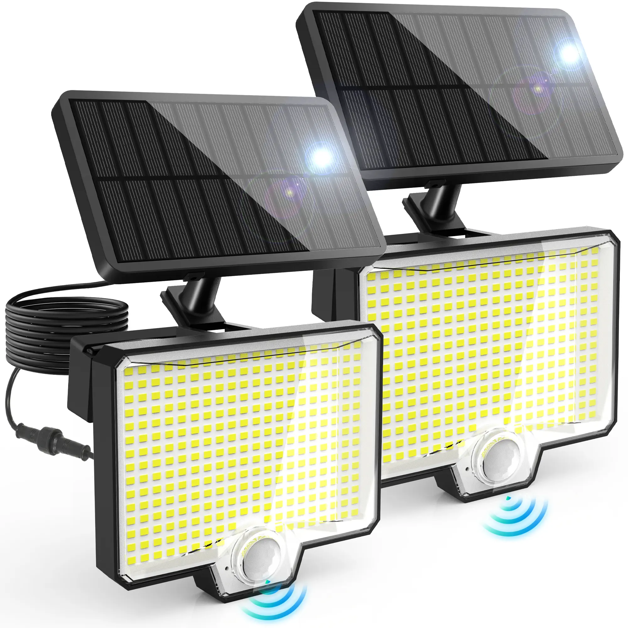 【Christmas Gift】Solar Flood Lights Outdoor, 294 LED Motion Sensor Outdoor Lights, IP67 Waterproof Solar Flood Light for Outside, 3000LM Angle Adjustable Security Spot Lights for Porch Patio Yard Garage