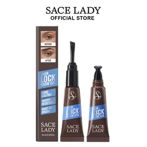 SACE LADY Tinted Brow Gel, 24H Waterproof Eyebrow Gel with Built-in Brush, Long Lasting Smudge-Proof Brow Tint for Fuller Fluffy Natural Brows