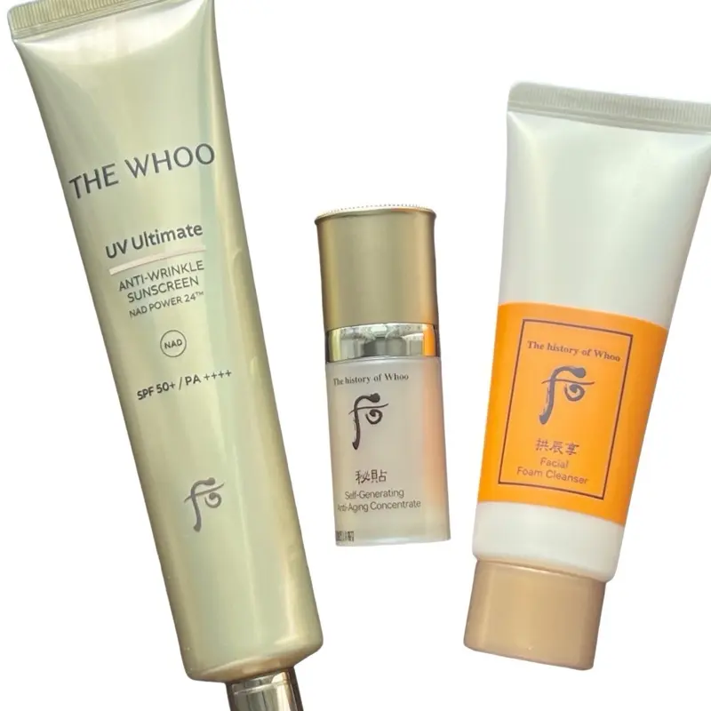 Luxury Anti-Wrinkle Sunscreen Set SPF50+ PA++++ with Cleanser & Serum