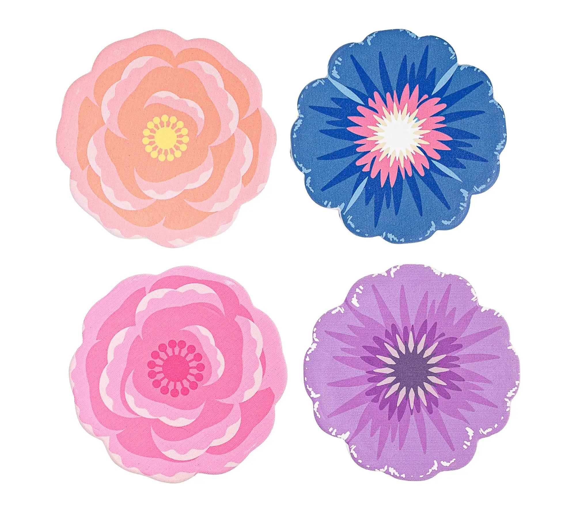 10 Strawberry Street Set of 4 Flower Coasters 10 Strawberry Street Set of 4 Flower Coasters