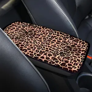 Leopard Inspired Car Interior Armrest Pad, Stylish Console Cover for Sedans, Vans, Suvs & Trucks, Comfort & Protection, Universal Fit, Car Interior Accessory, Car Accessories