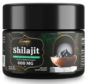 Shilajit Pure Himalayan Organic Shilajit Resin 600 MG (2 Pack)