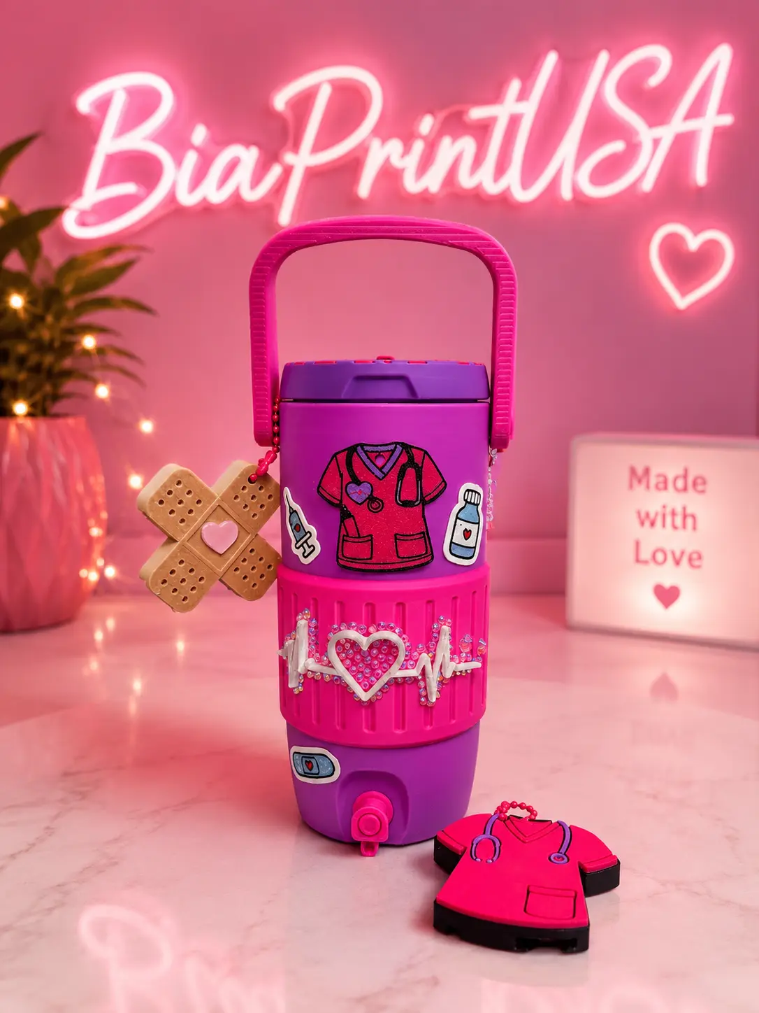 Custom 12oz Slim Can Holder with Handle | Personalized 3D Printed Cooler