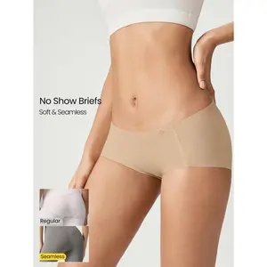 GLOWMODE 1 Pack Lightweight Breathable Sweat-Wicking Mid-Waist Full Coverage Seamless No-Show Underwear Daily Workout