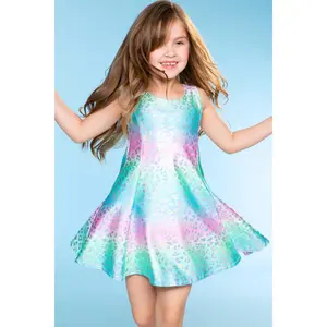 Foil Sleeveless Twirl Dress