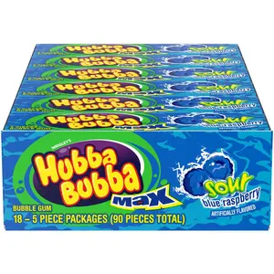 HUBBA Bubba Sour Blue Raspberry 18 Count Snack