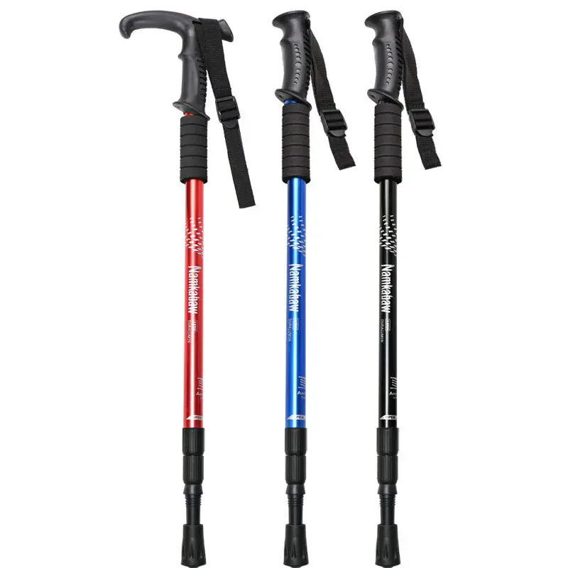Lightweight Telescoping Hiking Sticks, 7075 Aluminum Double-Pole with Anti-Shock & Grip Support, Collapsible Walking Aids for Hiking/Light Outdoor Use