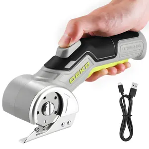 DEKO 4V Cordless Electric Scissors – USB-C Rechargeable Sewing Tools with Safety Lock, Powerful Cutting Tool for Cardboard, Fabric (Father's Day Gift)