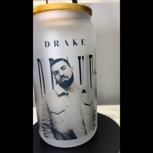 Drake drizzy collage 16oz frosted glass can cup