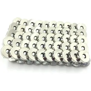 100 Sets Silver Tone Magnetic Purse Snap Clasps, Great for Closure Purse Handbag Clothes Sewing Craft, No Tools Required, 14mmGift