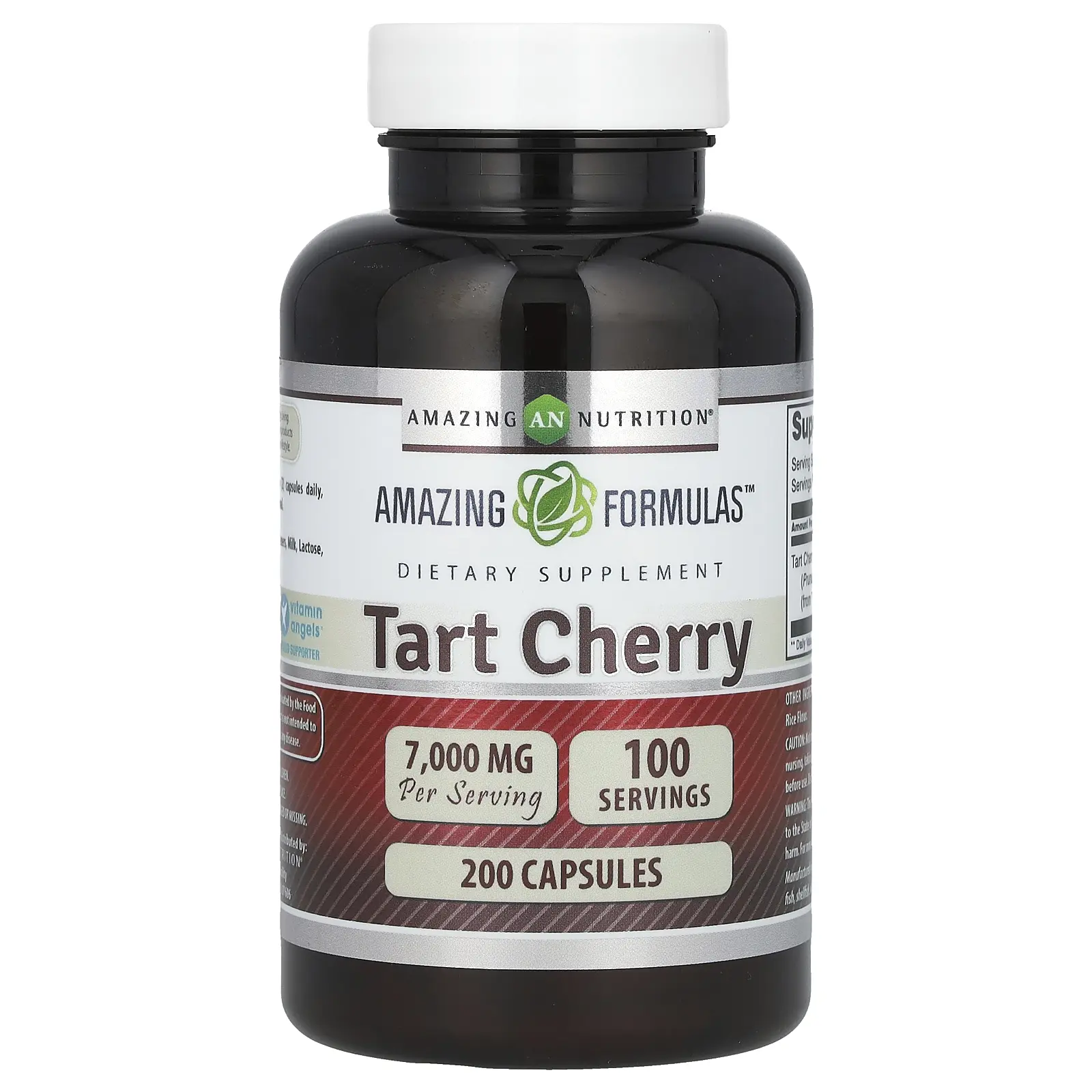 Amazing Nutrition Tart Cherry, 200 Capsules (3,500 mg per Capsule)