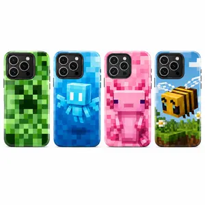 Minecraft Creeper Green Pixel MagSafe iPhone Case – Gamer Phone Cover for iPhone17 17pro 17 16 15 14 13 12 11,、