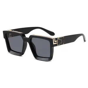 Oversized Fashion Luxury Square Frame Sunglasses Designer Style Oversized Shades Millionaire Style Full Rim Square Sunglass