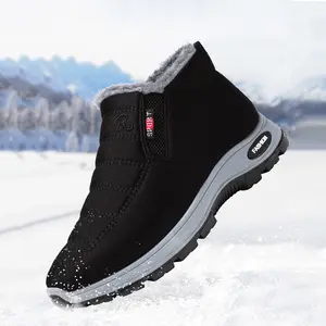 Women's Solid Color Plush Lining Snow Boots, Casual Comfortable Warm Ankle Boots for Fall & Winter, Non-slip Sneakers for Women & Girls, Winter Warm Shoes Slip Ankle Platform Boots Outdoor Perfect for snow
